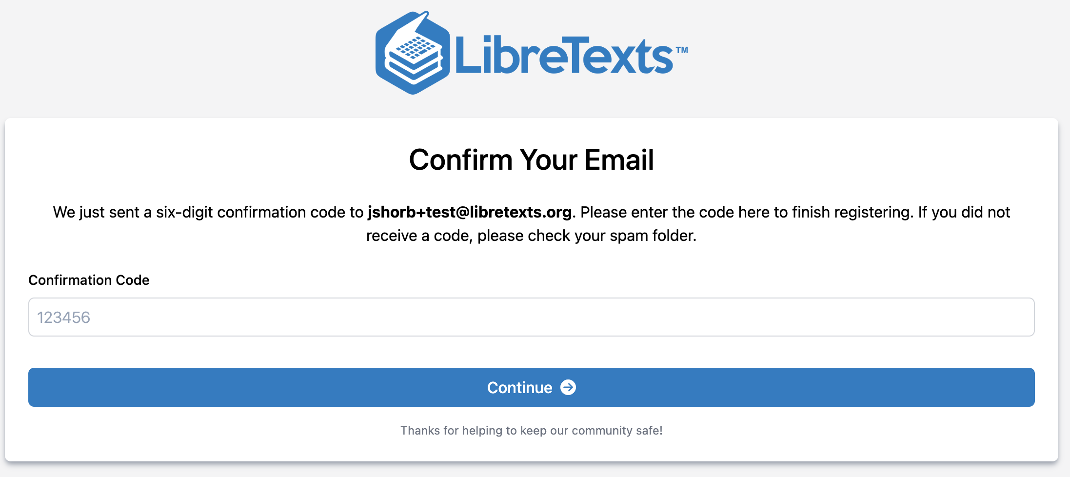 Confirm your e-mail account exists.